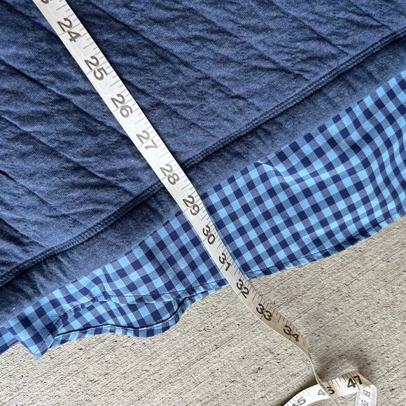 Mizzen + Main Men’s Navy Quilted Full Zip Vest Gilet & Plaid Button Down XXL - Picture 6 of 11